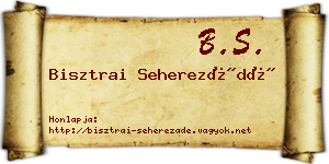 Bisztrai Seherezádé névjegykártya